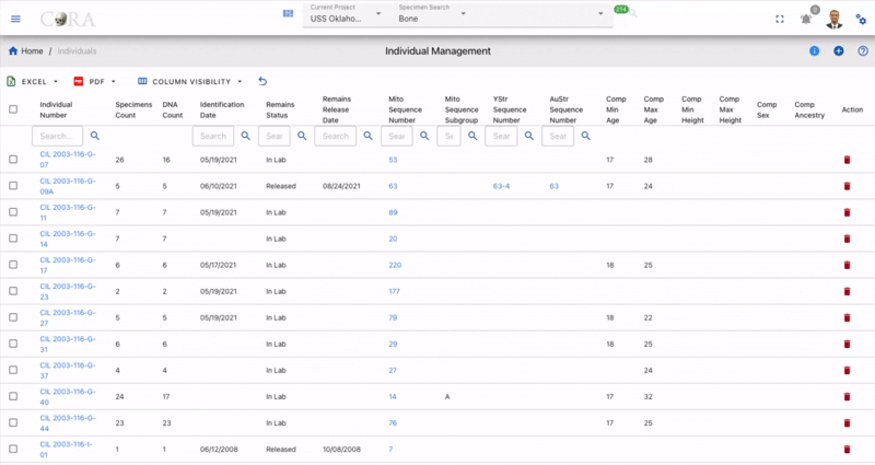 Individual Search Results