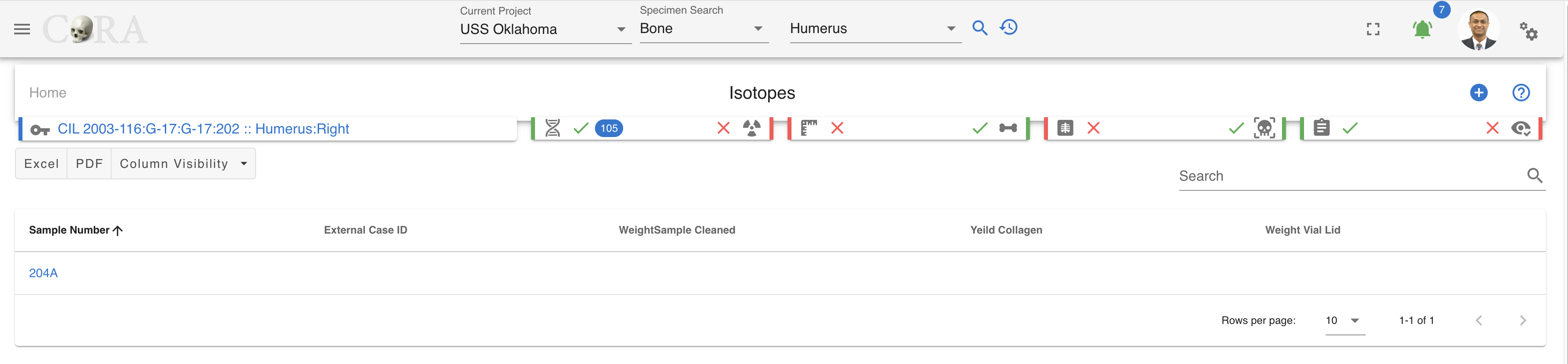 Isotope list