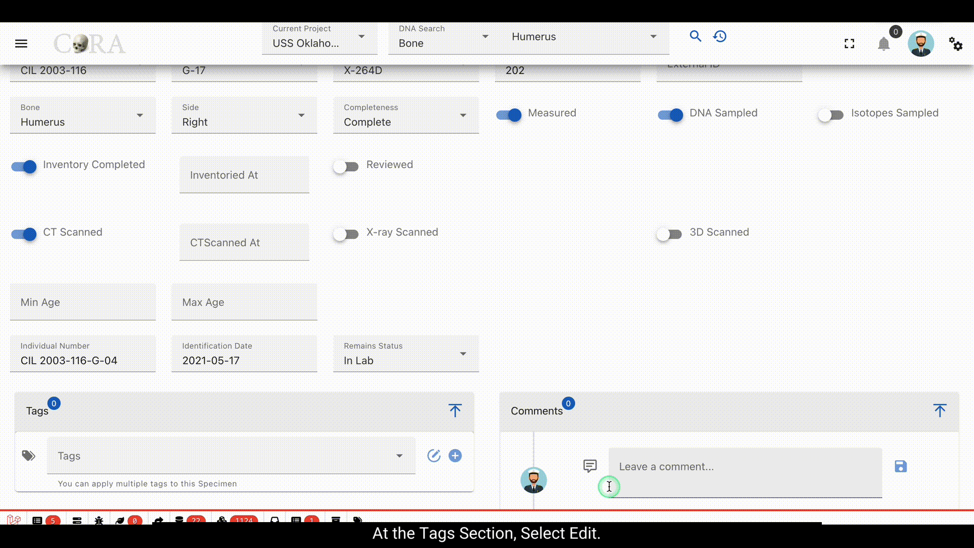 assign tag to dna