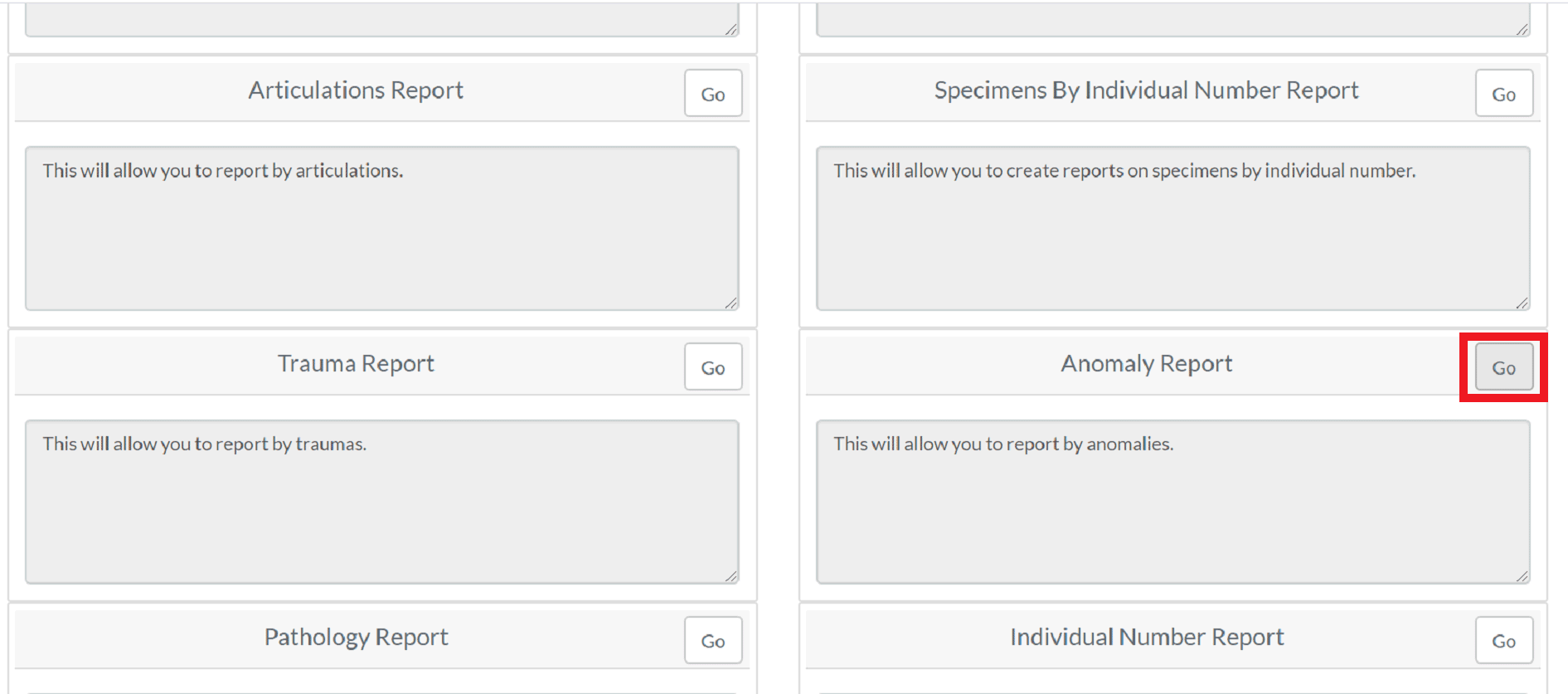 Anomaly Report