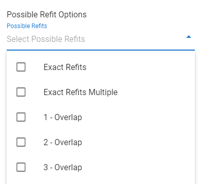 Refits Possible Refits Options