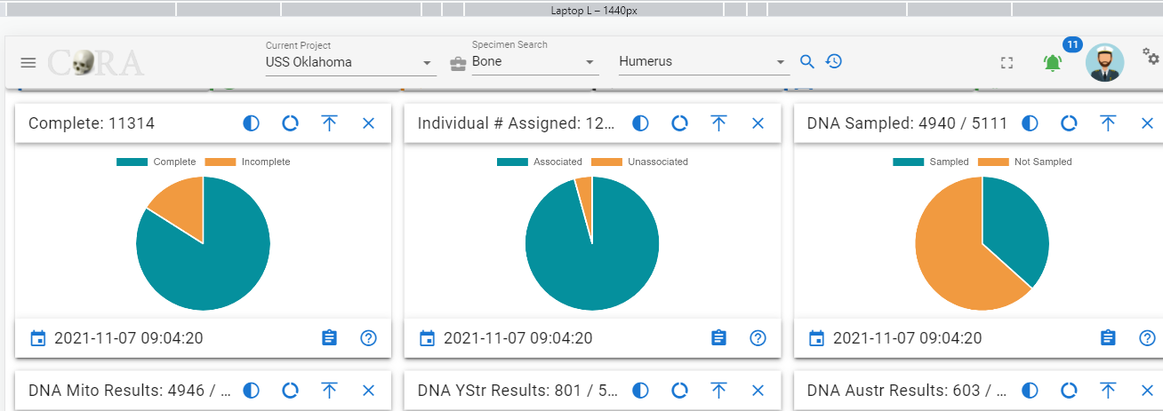 Dashboard Chart Laptop View