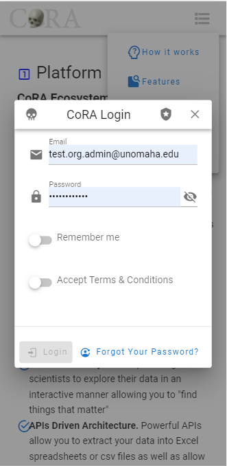 Login MobileS View